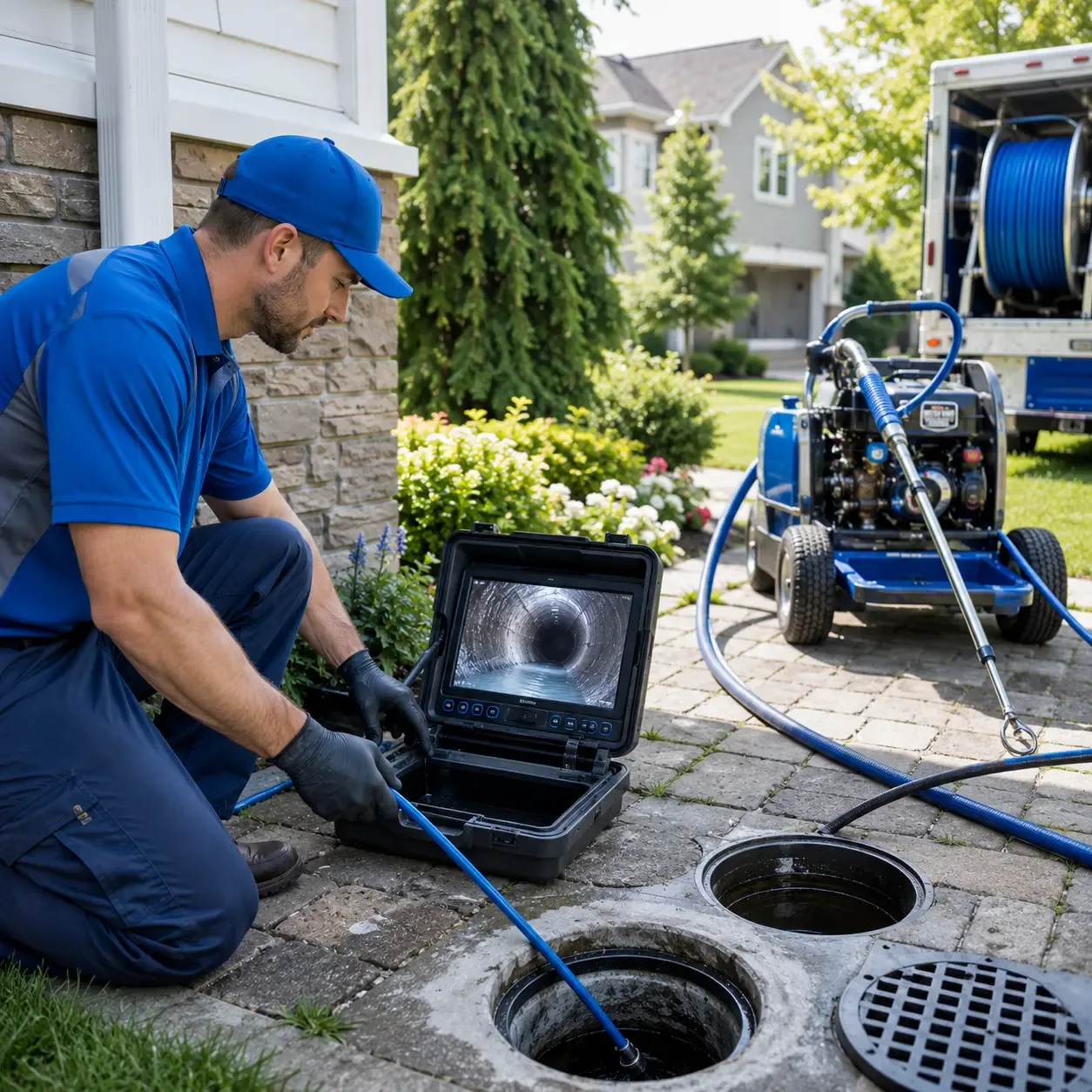 Outdoor drain cleaning professionals serving Johnston, IA